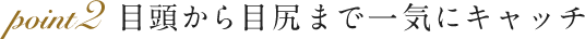 point2 目頭から目尻まで一気につかめる