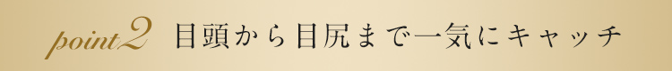 目頭から目尻まで一気につかめる