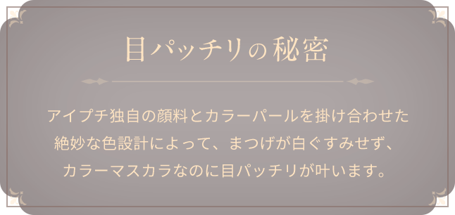 目パッチリの秘密